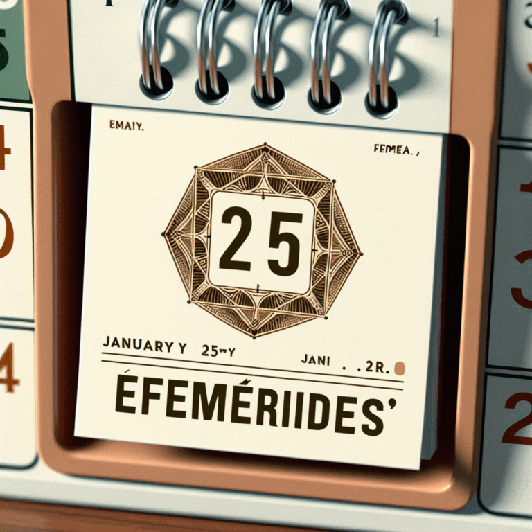 Efemérides 25 de enero